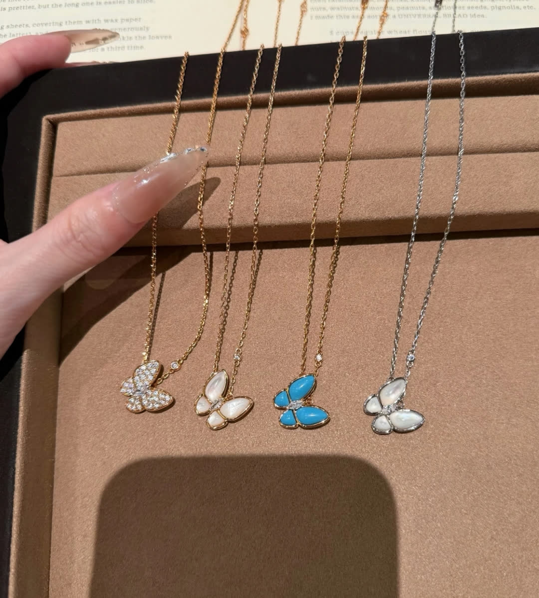 Van Cleef & Arpels Butterfly Layered Necklace Set